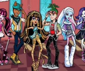yapboz Monster High çeşitli karakterler